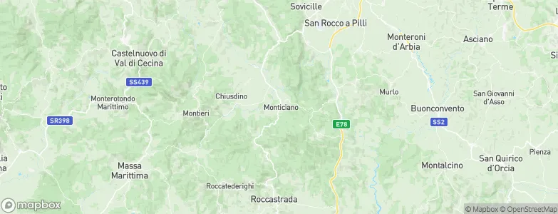 Monticiano, Italy Map