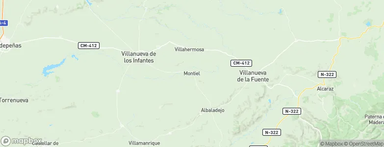 Montiel, Spain Map