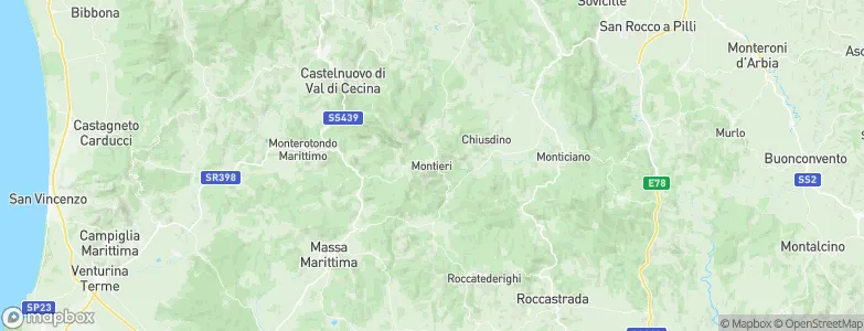 Montieri, Italy Map