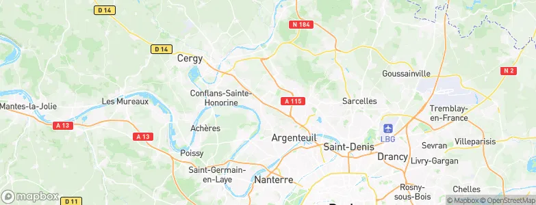 Montigny-lès-Cormeilles, France Map