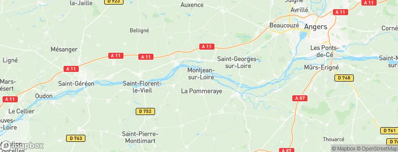 Montjean-sur-Loire, France Map