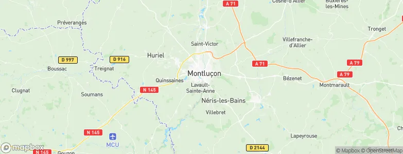 Montluçon, France Map