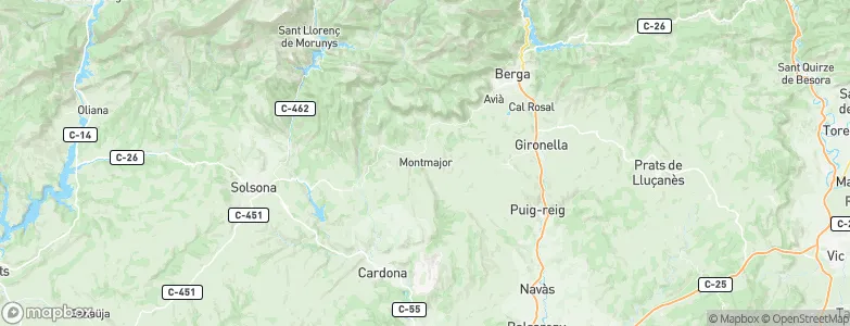 Montmajor, Spain Map