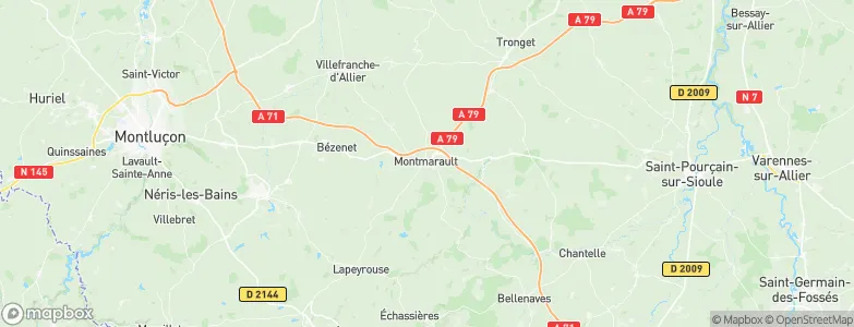 Montmarault, France Map