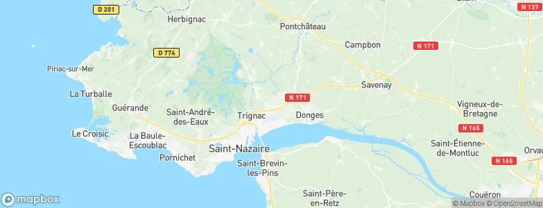 Montoir-de-Bretagne, France Map