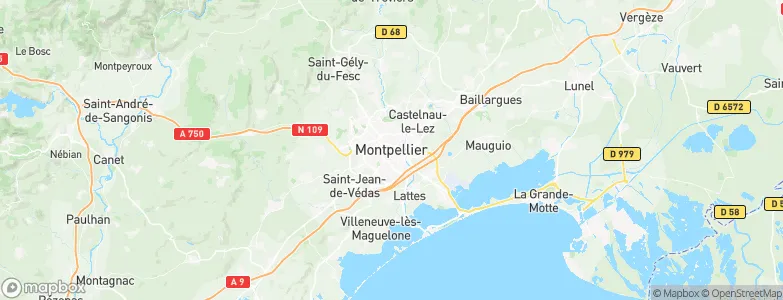 Montpellier, France Map