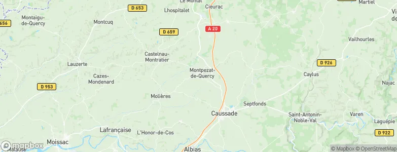 Montpezat-de-Quercy, France Map