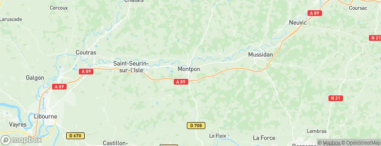 Montpon-Ménestérol, France Map