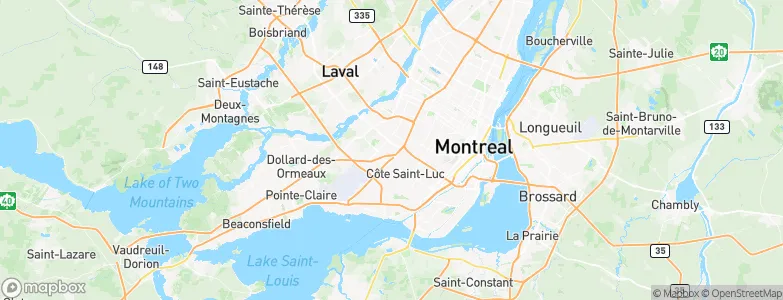 Montréal, Canada Map