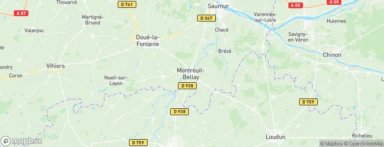 Montreuil-Bellay, France Map