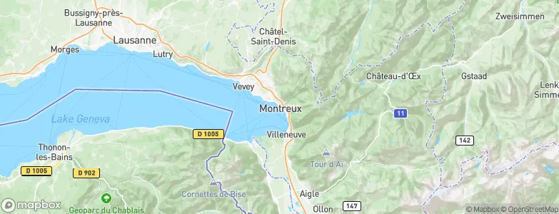 Montreux, Switzerland Map