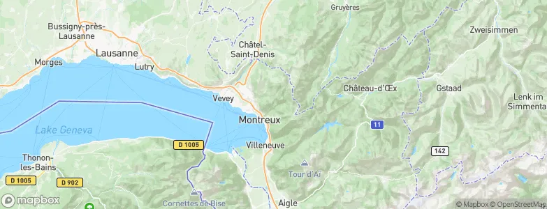 Montreux, Switzerland Map