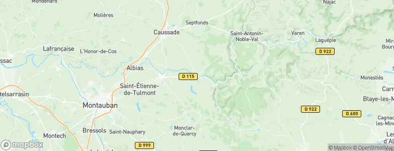 Montricoux, France Map
