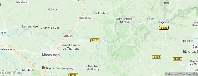 Montricoux, France Map