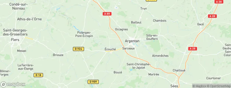 Monts-sur-Orne, France Map