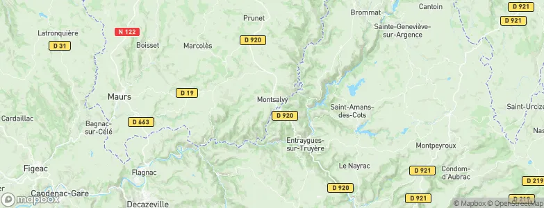 Montsalvy, France Map
