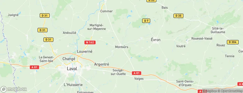 Montsûrs, France Map