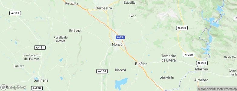 Monzón, Spain Map