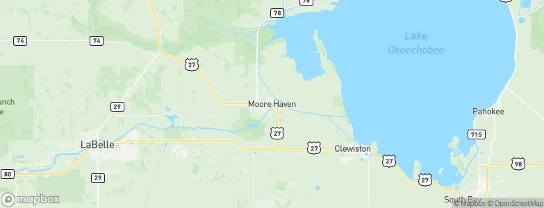 Moore Haven, United States Map
