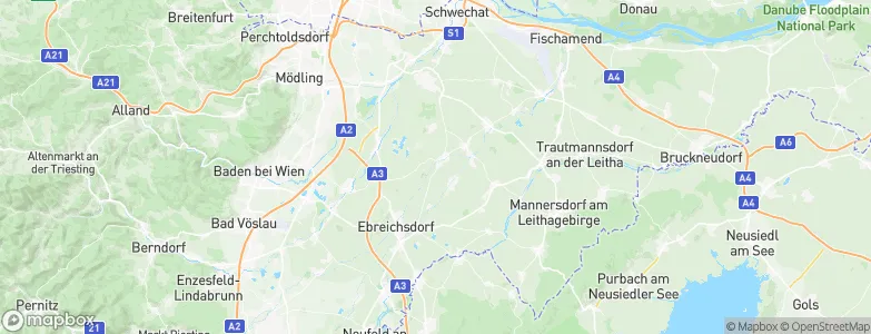 Moosbrunn, Austria Map