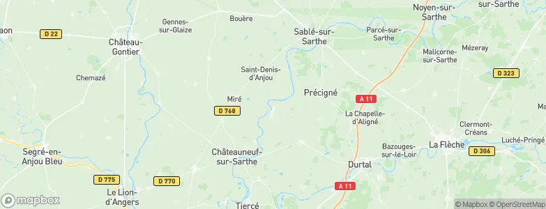 Morannes sur Sarthe-Daumeray, France Map