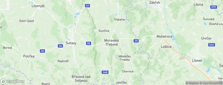 Moravská Třebová, Czechia Map