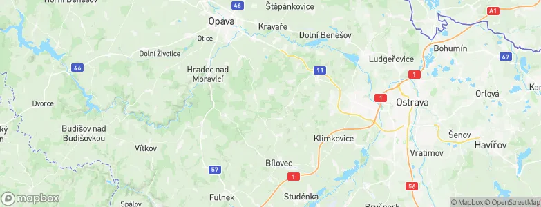Moravskoslezský kraj, Czechia Map