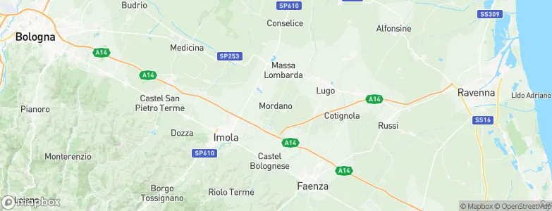 Mordano, Italy Map