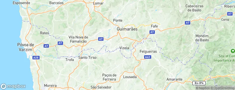 Moreira de Conegos, Portugal Map
