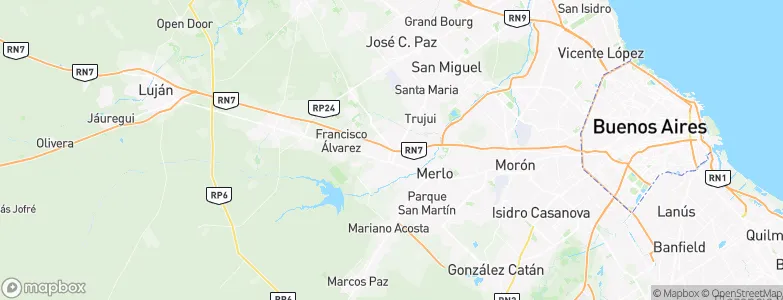 Moreno, Argentina Map