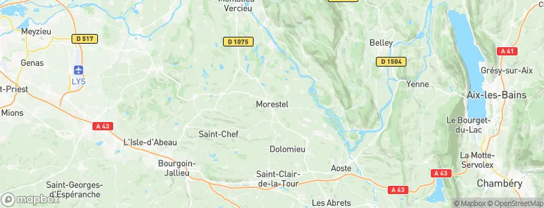 Morestel, France Map