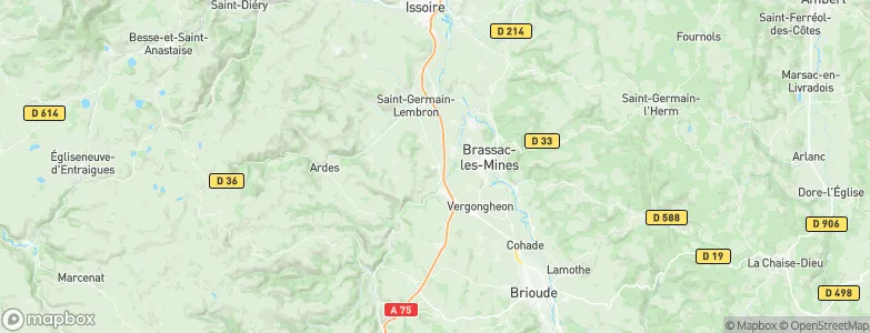 Moriat, France Map