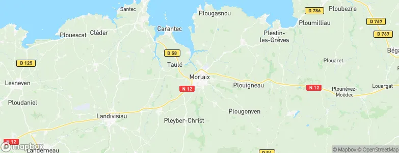 Morlaix, France Map