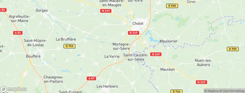 Mortagne-sur-Sèvre, France Map