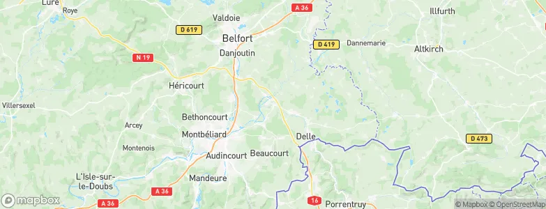 Morvillars, France Map