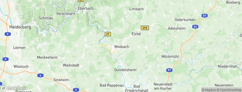 Mosbach, Germany Map