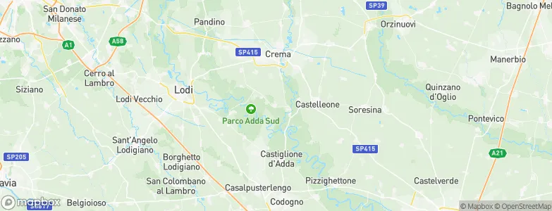 Moscazzano, Italy Map