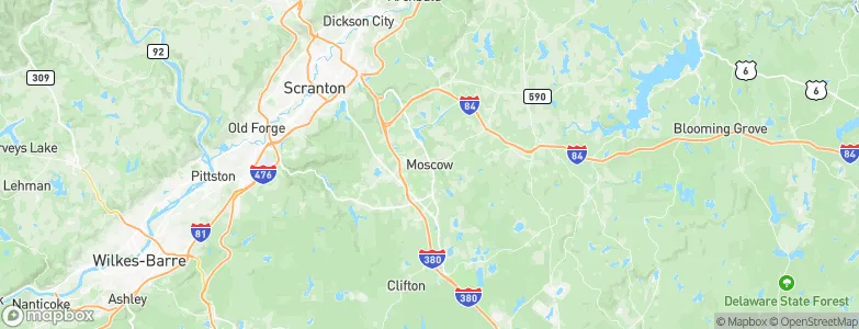 Moscow, United States Map