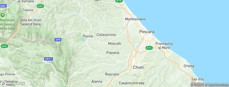 Moscufo, Italy Map