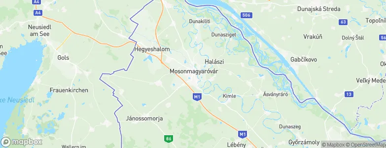 Mosonmagyaróvár, Hungary Map