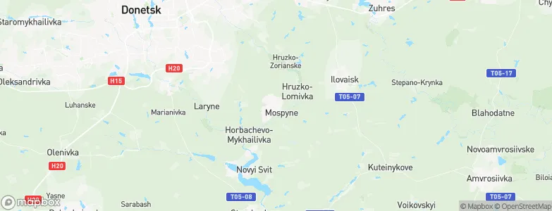 Mospyne, Ukraine Map