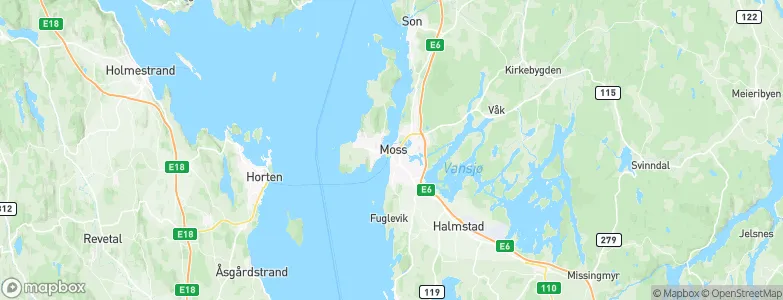 Moss, Norway Map