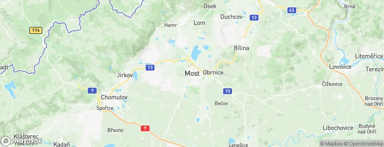 Most, Czechia Map