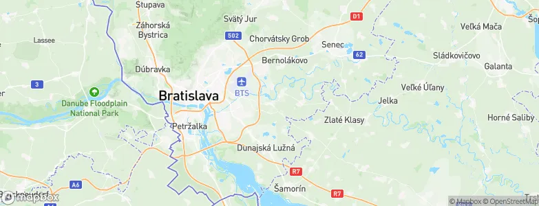 Most pri Bratislave, Slovakia Map