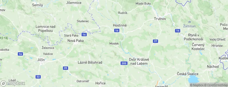 Mostek, Czechia Map