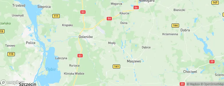 Mosty, Poland Map