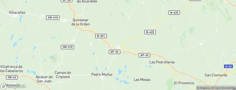 Mota del Cuervo, Spain Map