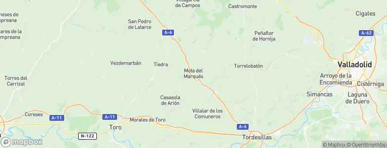 Mota del Marqués, Spain Map