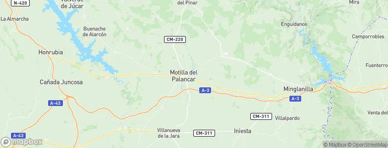 Motilla del Palancar, Spain Map