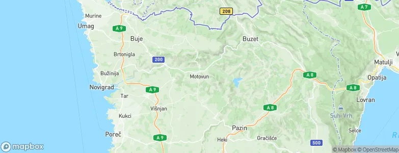Motovun, Croatia Map